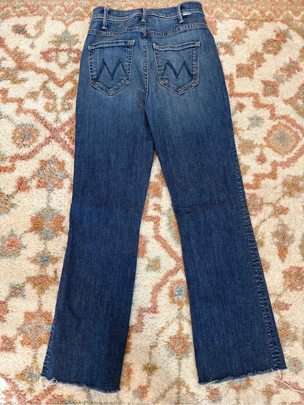 MOTHER The Hustler Fray Jeans | Size 24 | High Rise Button Fly | 26.5” Inseam - Picture 3 of 4